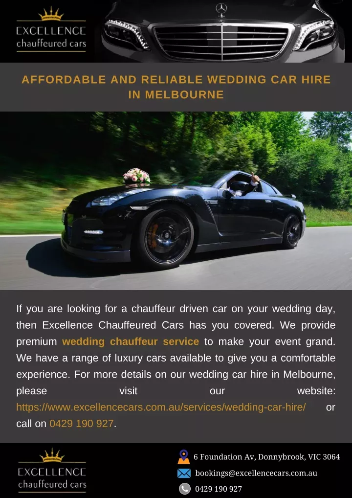 affordable and reliable wedding car hire