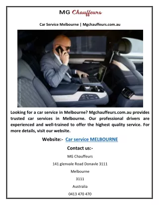car service melbourne mgchauffeurs com au