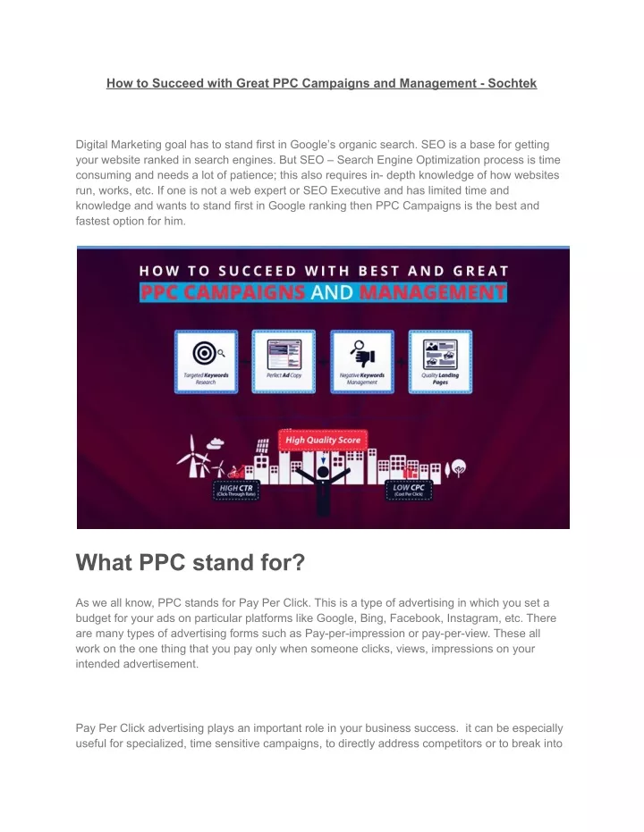 how to succeed with great ppc campaigns