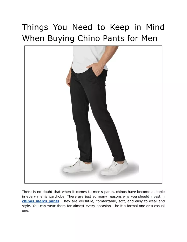 things you need to keep in mind when buying chino