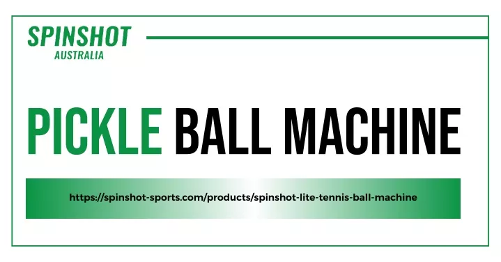 pickle ball machine