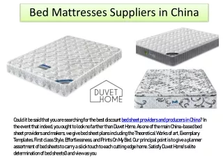 Bed Mattresses Suppliers in China