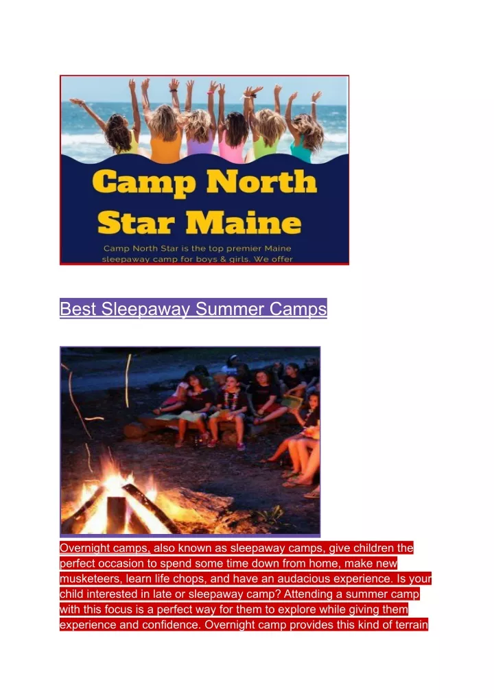 best sleepaway summer camps