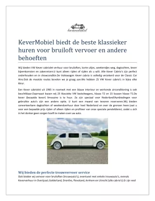 klassieker huren