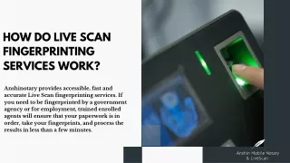 How do live scan fingerprinting services work