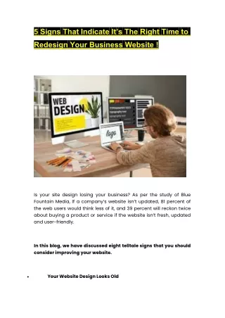 Do you know the right time to redesign your business website?