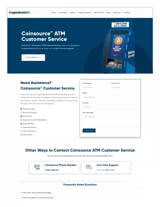 Coinsource™ ATM Customer Service |  1 800-658-5702 | Live Chat 24x7