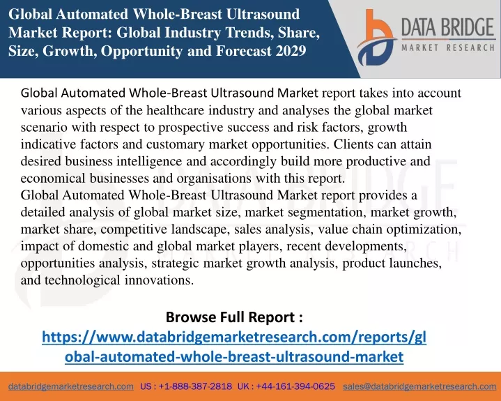 global automated whole breast ultrasound market