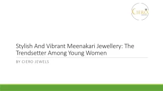 Stylish And Vibrant Meenakari Jewellery