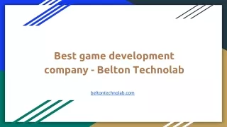 Best game development company - Belton Technolab