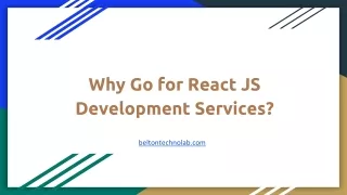 Why Go for React JS Development Services_