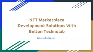 NFT Marketplace Development Solutions With Belton Technolab