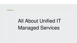 All About Unified IT Managed Services 3