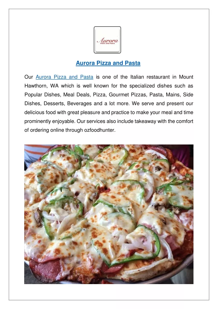 aurora pizza and pasta our aurora pizza and pasta