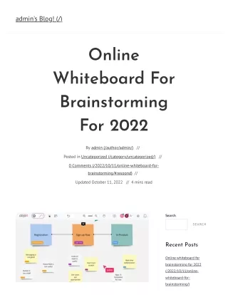 Online whiteboard for brainstorming for 2022 - admin's Blog!