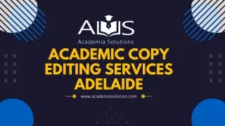 Academic Copy Editing Services Adelaide - Academia Solutions