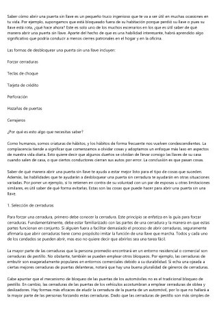 Estoy bloqueado fuera de mi casa, ¿qué hago?