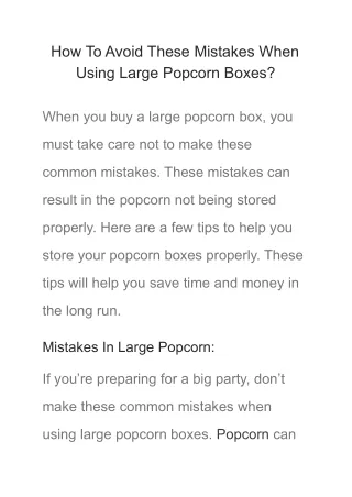 how to avoid these mistakes when using large