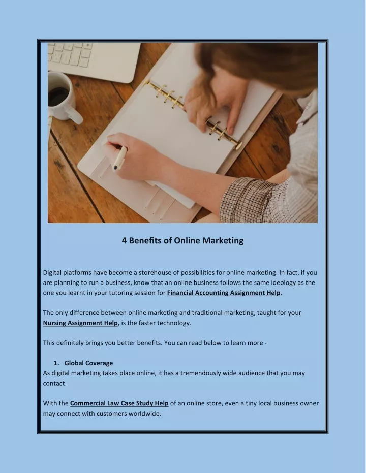 4 benefits of online marketing