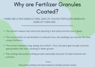 why are fertilizer granules coated