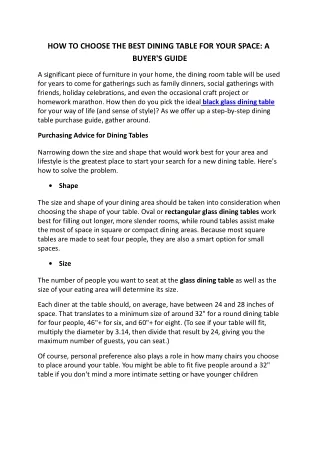 how to choose the best dining table for your