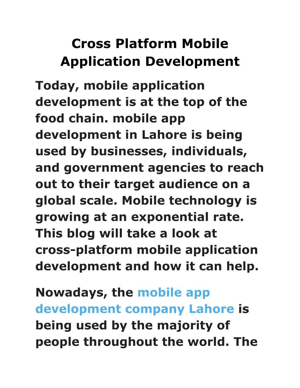 PPT - Cross Platform Mobile Application Development PowerPoint ...