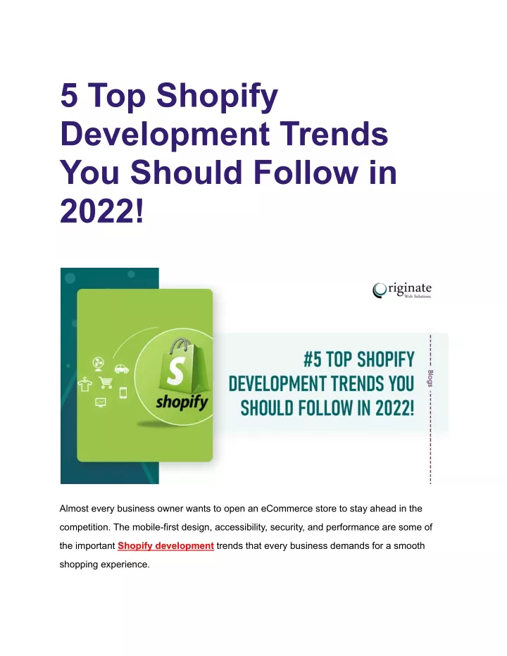 5 top shopify development trends you should