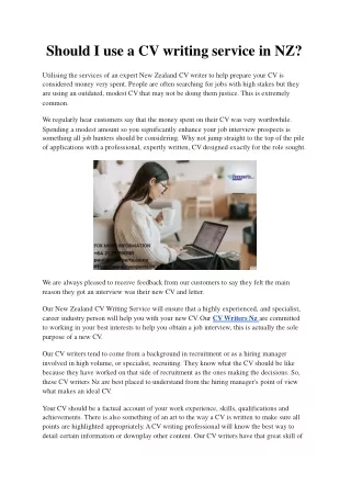 Should I use a CV writing service in NZ_BLOG