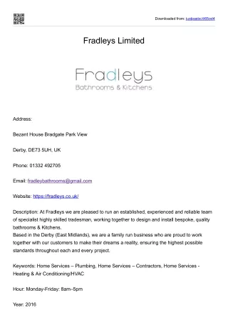 Fradleys Limited