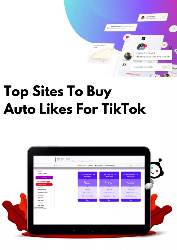 top sites to buy auto likes for tiktok