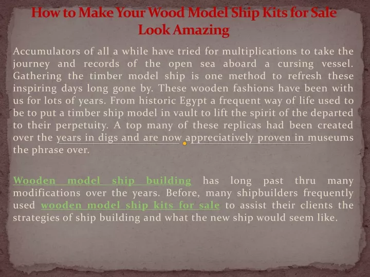 how to make your wood model ship kits for sale look amazing