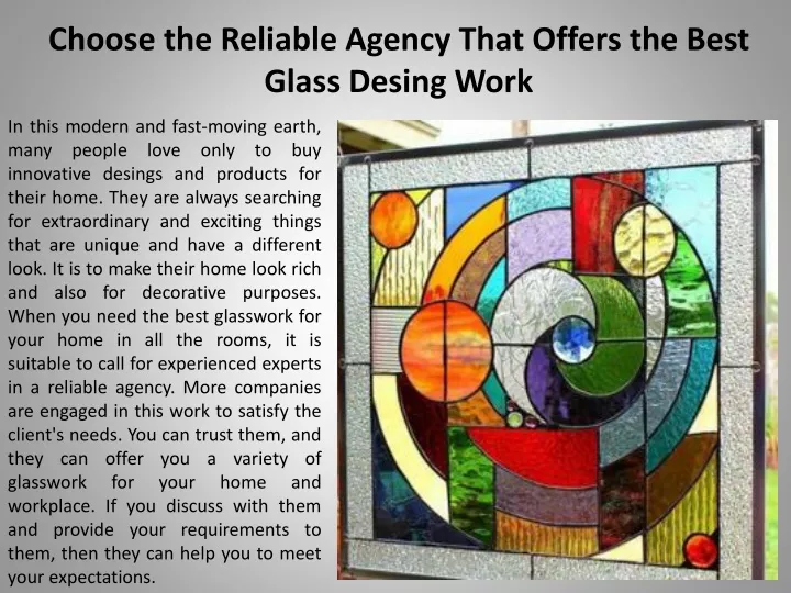 choose the reliable agency that offers the best