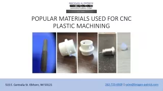 POPULAR MATERIALS USED FOR CNC PLASTIC MACHINING