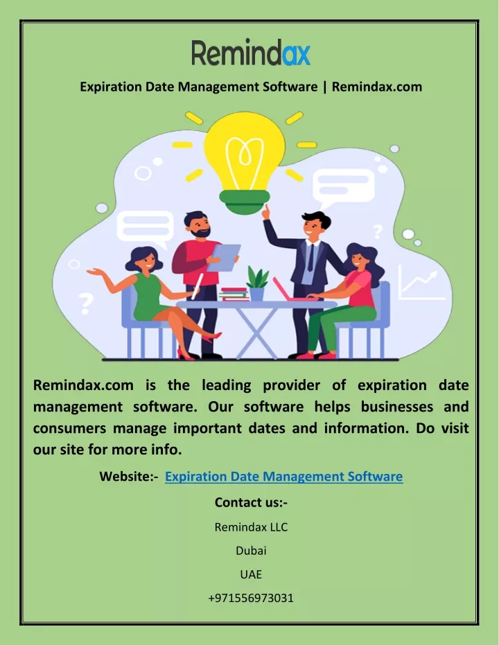 expiration date management software remindax com