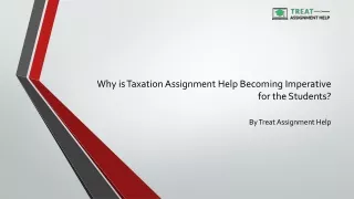 Why is Taxation Assignment Help Becoming Imperative for