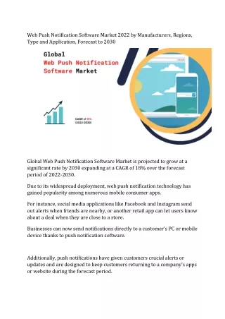 web push notification software market 2022