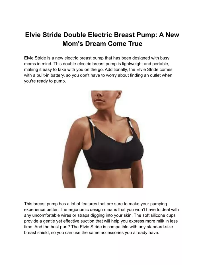elvie stride double electric breast pump