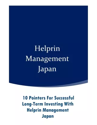 helprin management japan