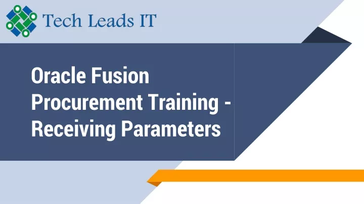 oracle fusion procurement training receiving parameters