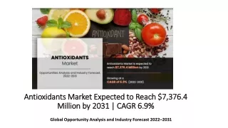 antioxidants market antioxidants market expected