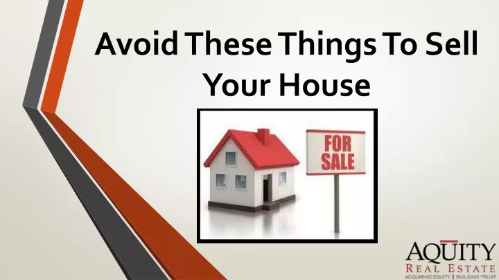 avoid these things to sell your house