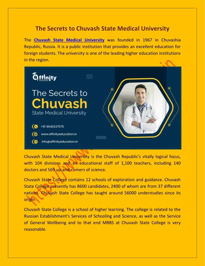 the secrets to chuvash state medical university