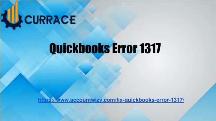 quickbooks error 1317