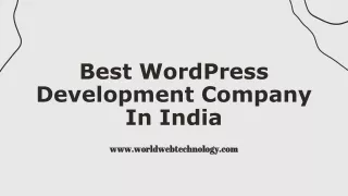 best wordpress development company in india