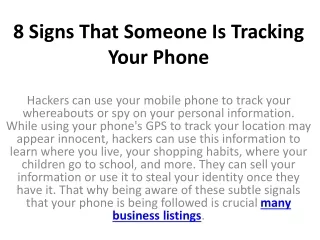 8 signs that someone is tracking your phone