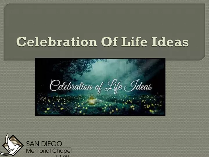 celebration of life ideas