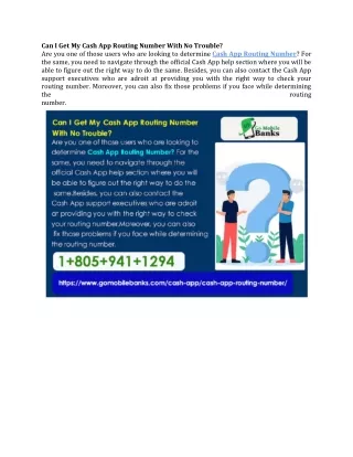 Can I Get My Cash App Routing Number With No Trouble?