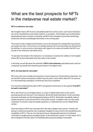 What Are the Market's Best Prospects for NFTs in Metaverse Real Estates_ (1)