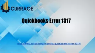 Quickbooks Error 1317
