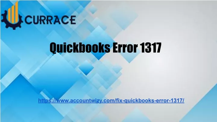 quickbooks error 1317